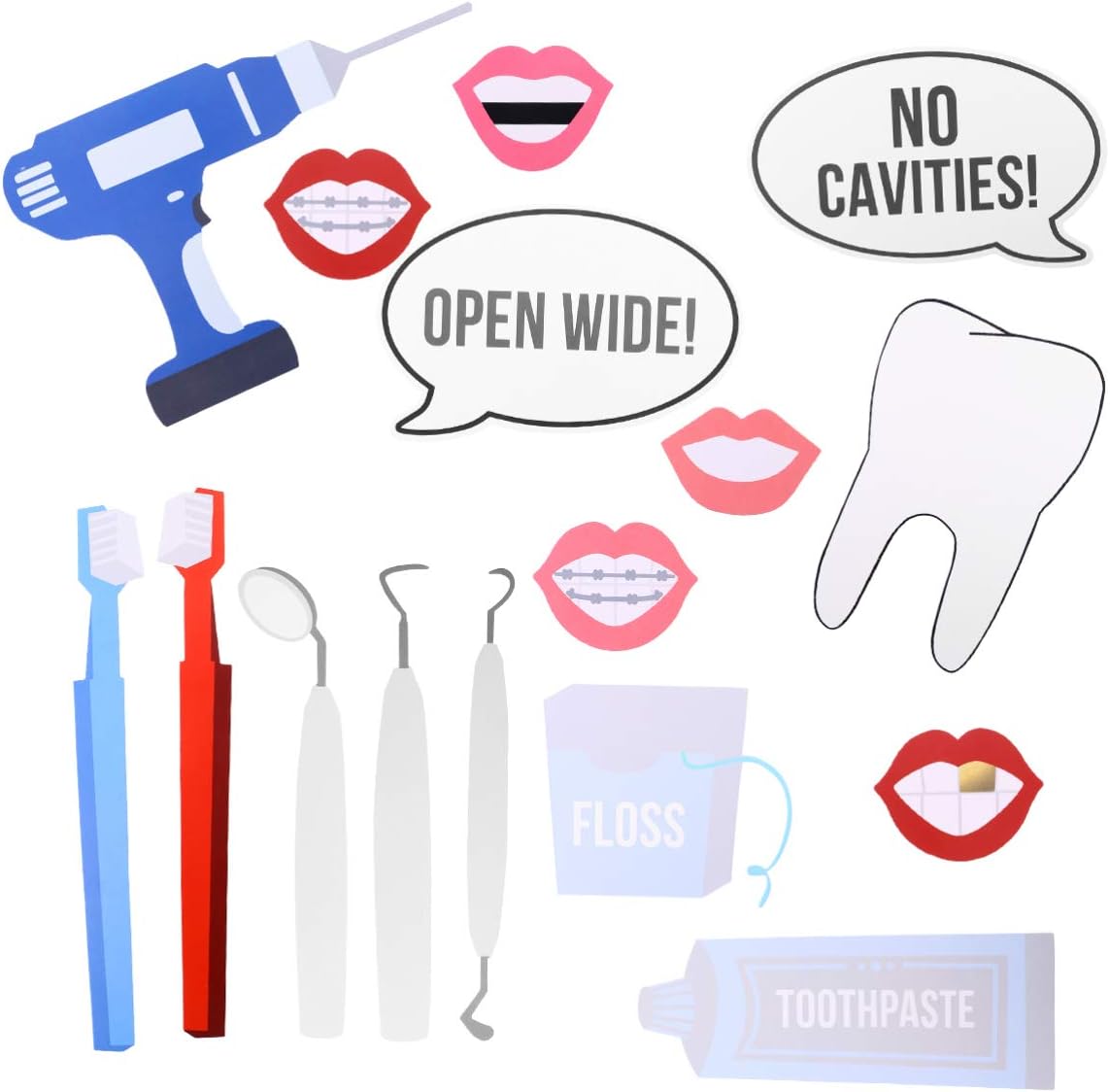 LUOEM Medical Themed Photo Booth Props 16pcs Kit