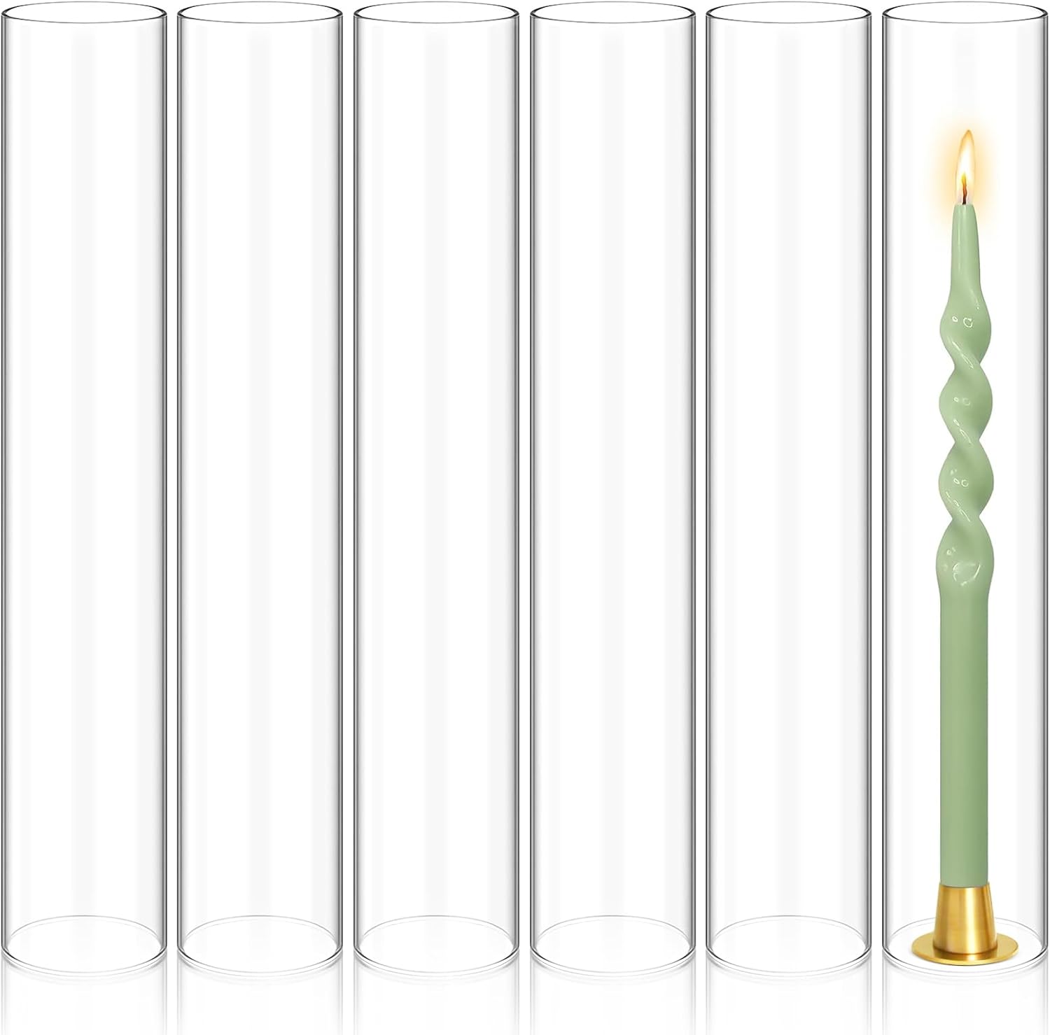 Showgeous 6 Piece Hurricane Candle Holder Set