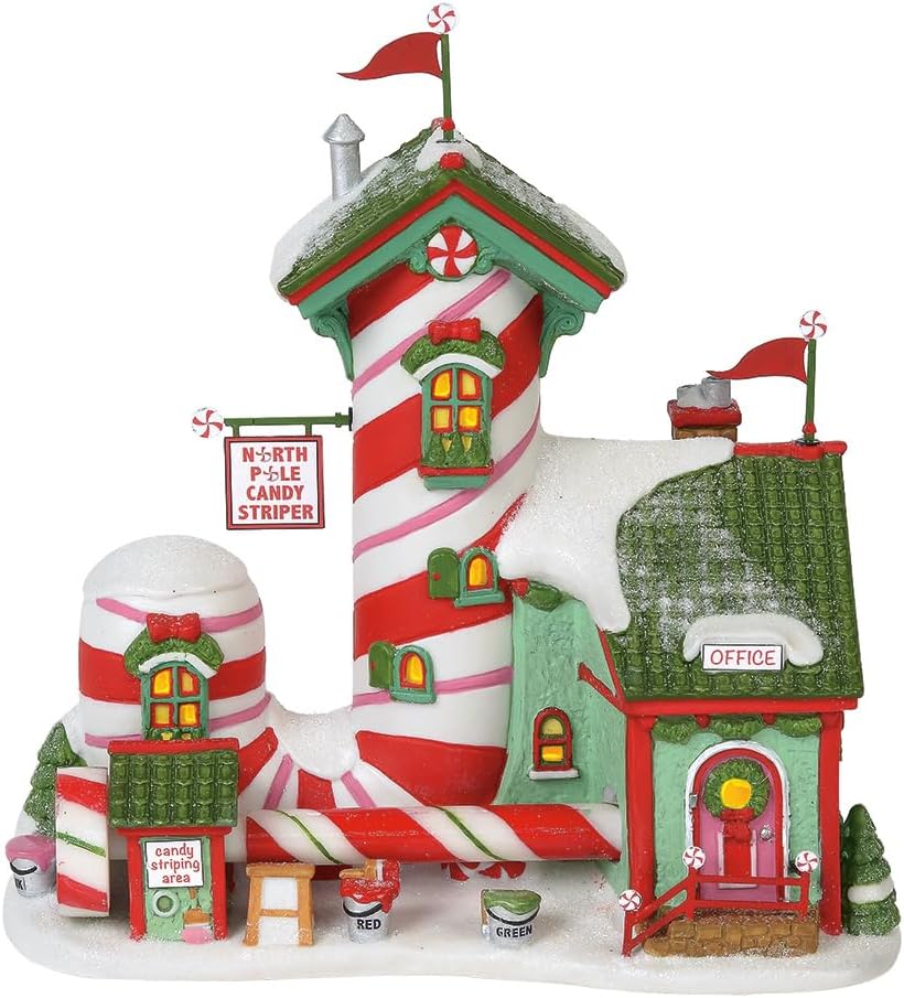 Department 56 North Pole Village Candy Striper Animated Building 7 Inch