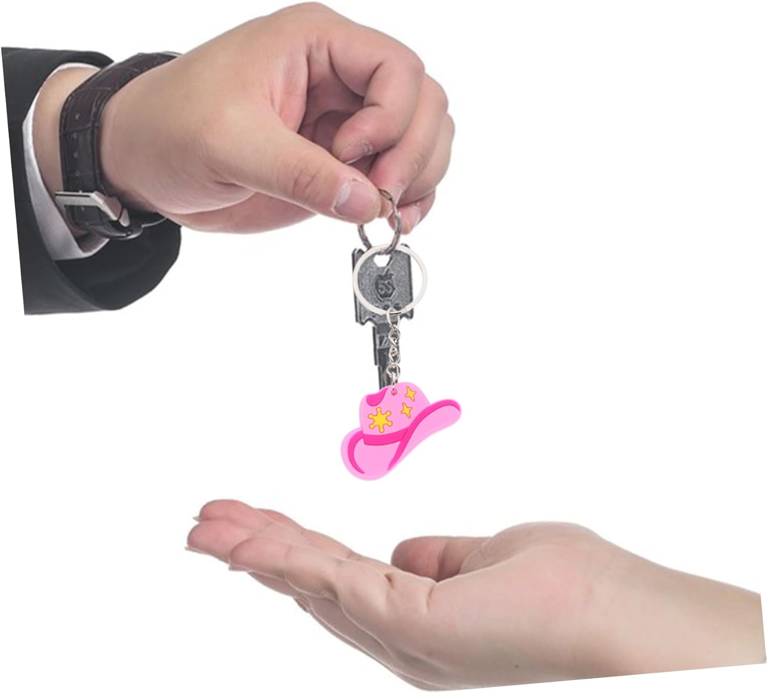 Ciieeo 15pcs Cowgirl Themed PVC Keychains for Girls Christmas Party Favors