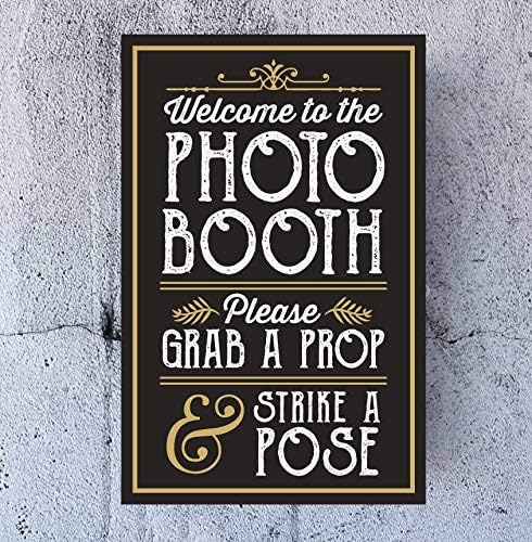 Perfect Photo Booth Prop Sign with Easel Backer Stand