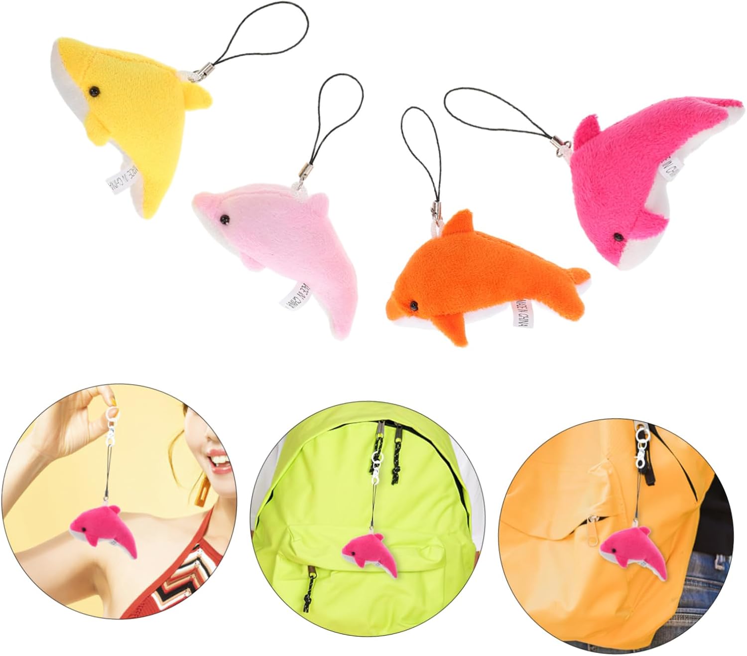 Mini Dolphin Plush Pendant Keychain Party Favor Accessory