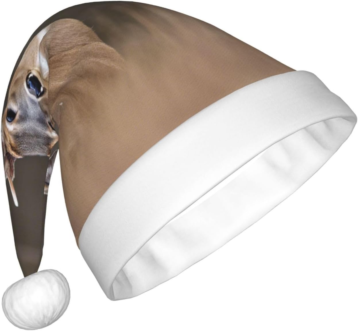 QINZHENG White Tailed Deer Santa Hat Christmas Headwear