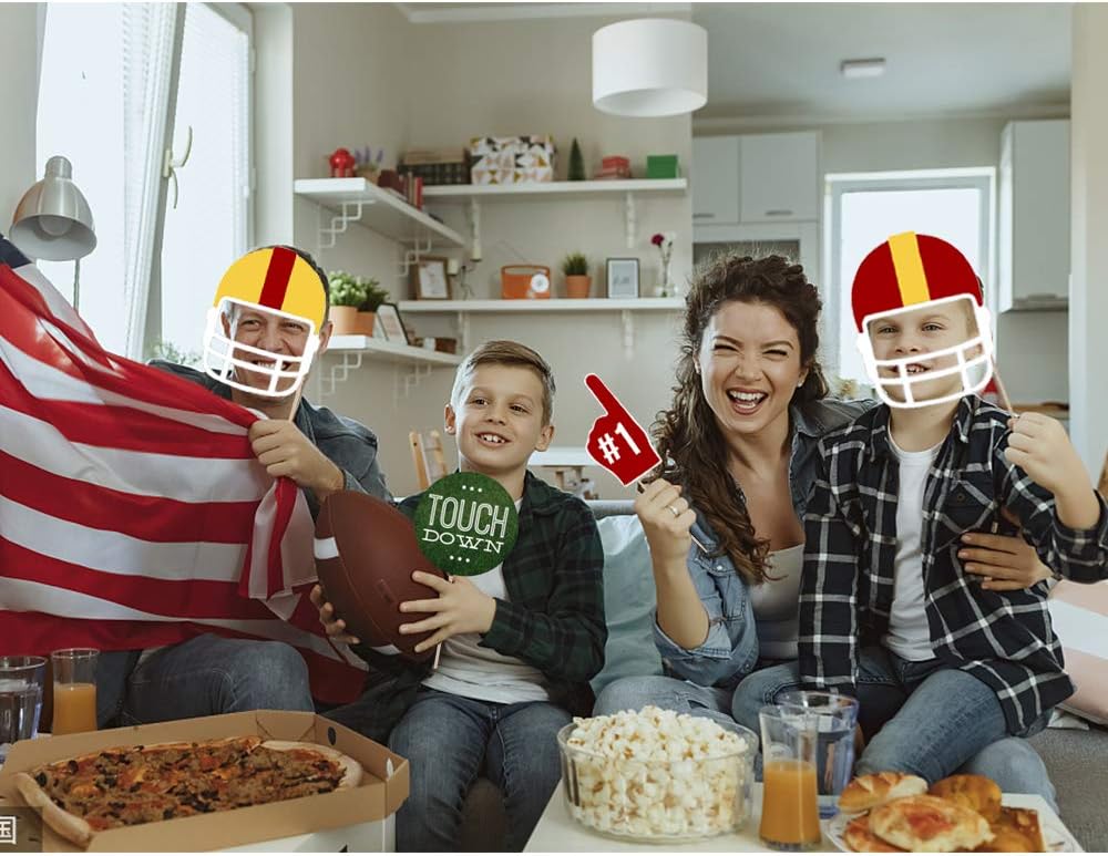Football Photo Booth Props Kit - 17 Piece Set
