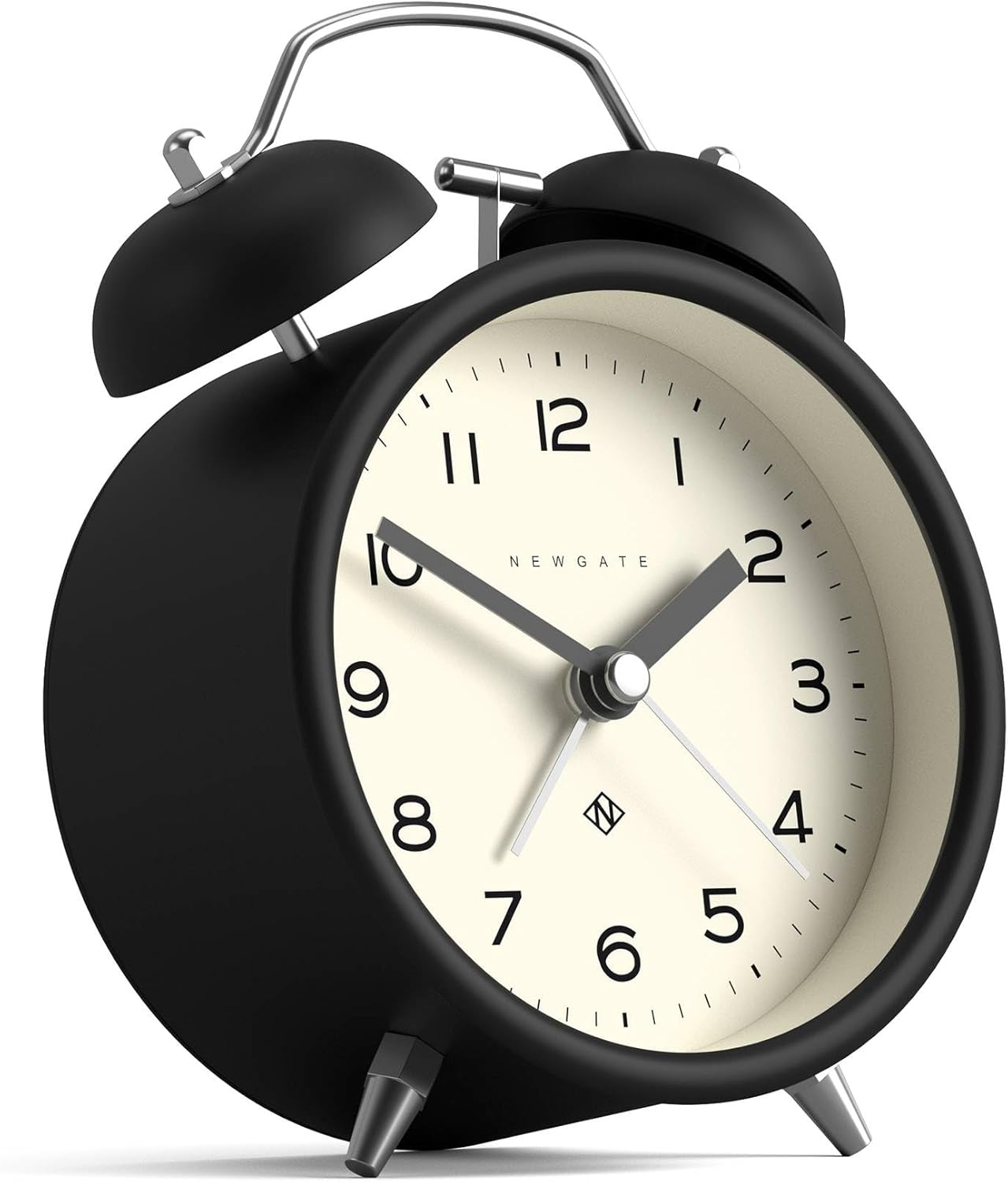NEWGATE Charlie Bell Echo Alarm Clock Modern Retro Design Black