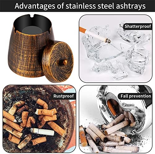 Hargtar X-Large Windproof Outdoor Ashtray with Lid