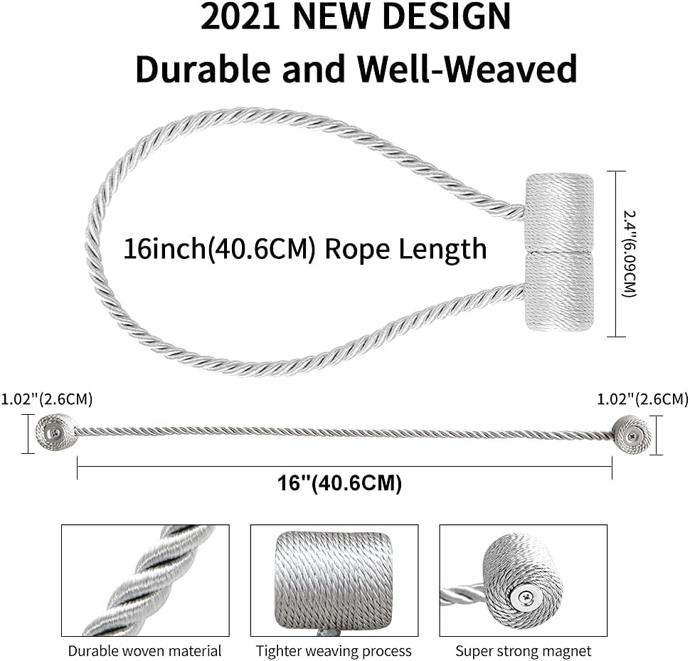 Modern Magnetic Curtain Holdbacks 2 Pack