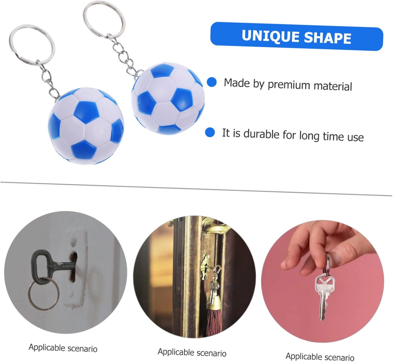 STOBAZA 4pcs Soccer Keychains for Boys Girls Party Favors
