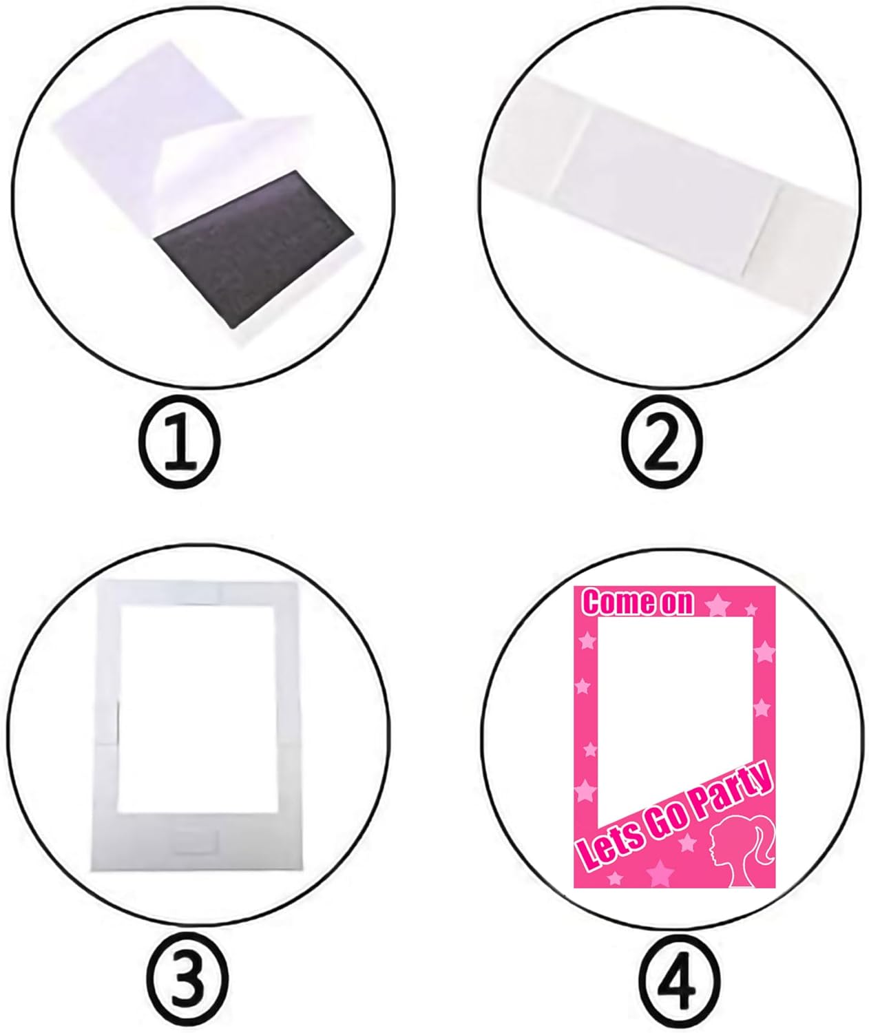 JeVenis 15 Pcs Lets Go Party Photo Booth Props Set