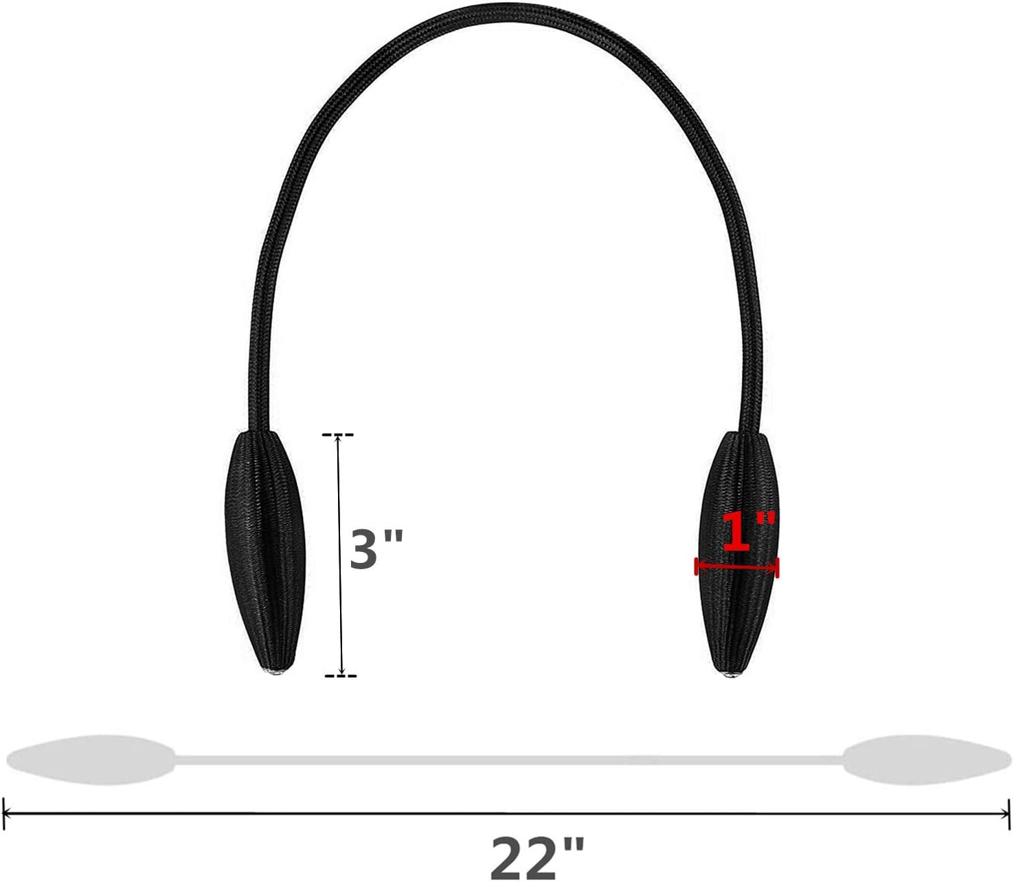 4-Pack Black Curtain Holdbacks Decorative Tiebacks