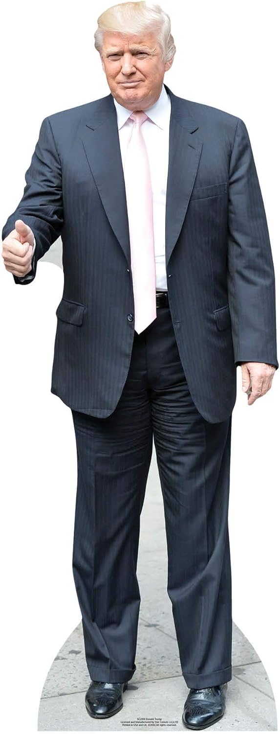 STAR CUTOUTS Donald Trump Pink Tie Life Size Cardboard Cut
