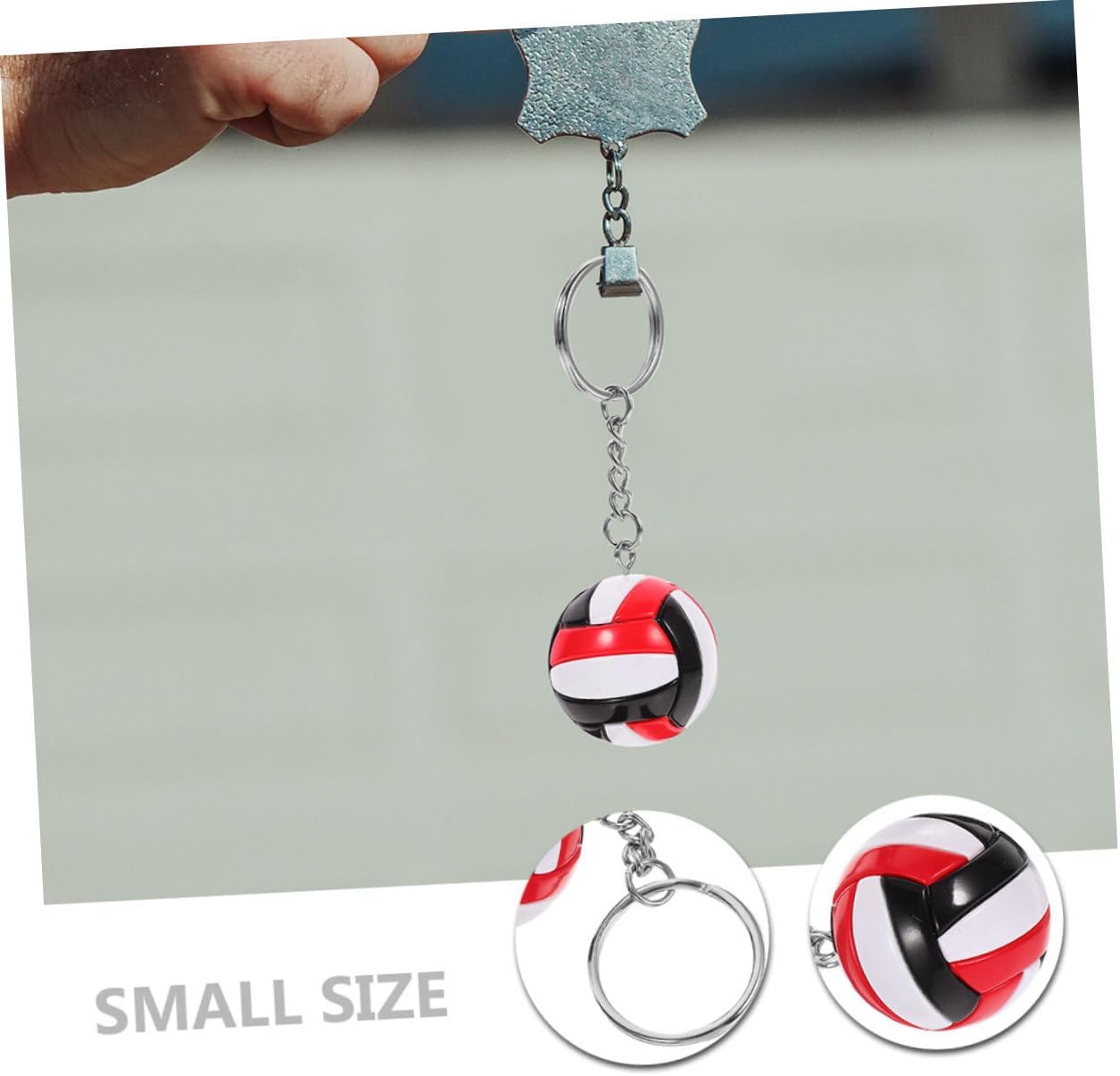 2pcs Volleyball Keychain Pendant for Backpacks and Gym Bags