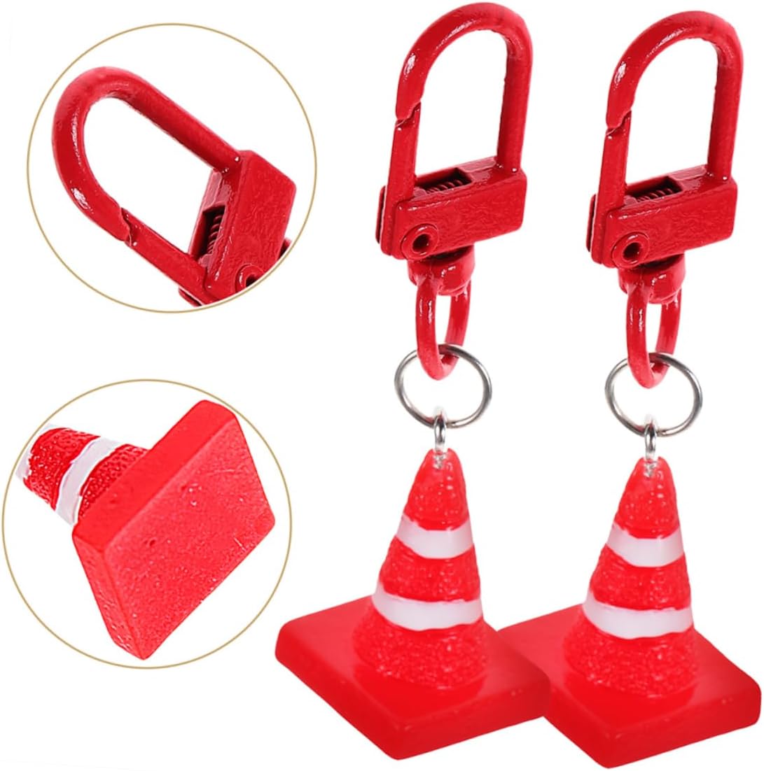 6pcs Mini Traffic Cone Keychain Party Favors for Boys
