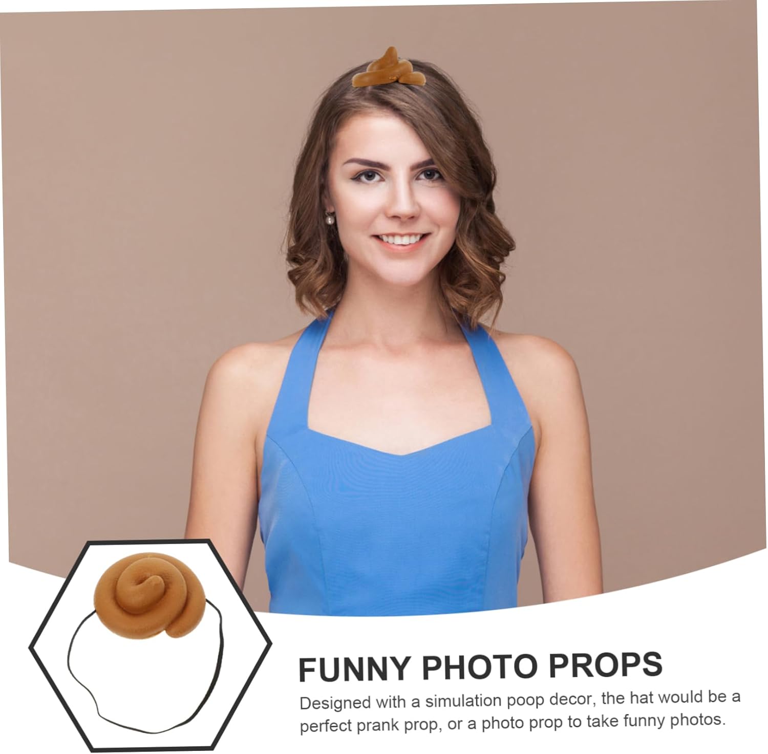 3pcs Funny Poop Hat for All Ages Prank Party Prop