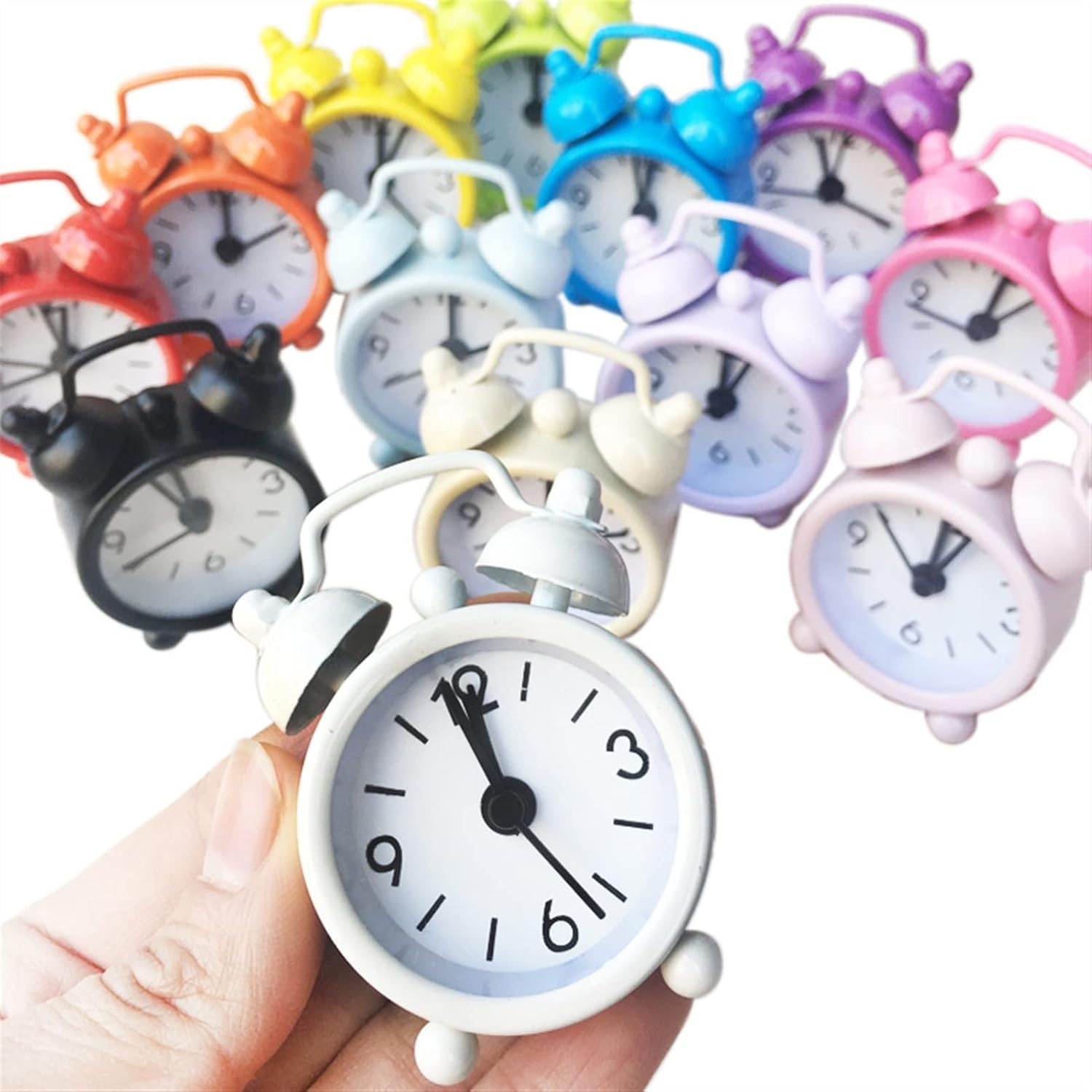 GRFIT Mini Round Digital Alarm Clock with Mirror