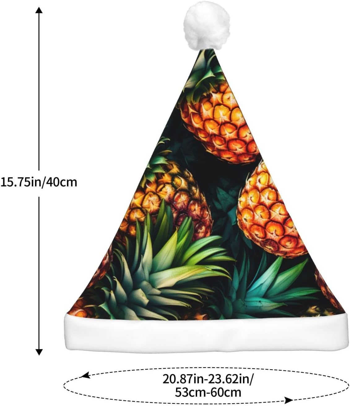 QINZHENG LED Pineapple Santa Christmas Hat for Adults