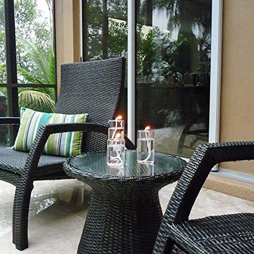 Firefly Dripless 6-Inch Refillable Glass Pillar Candle