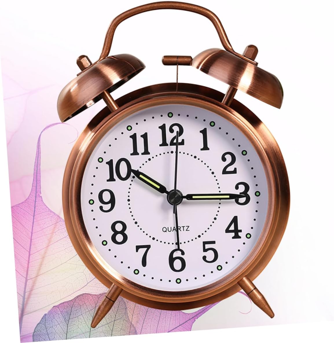 Holidanna Metal Double Bells Alarm Clock with Nightlight