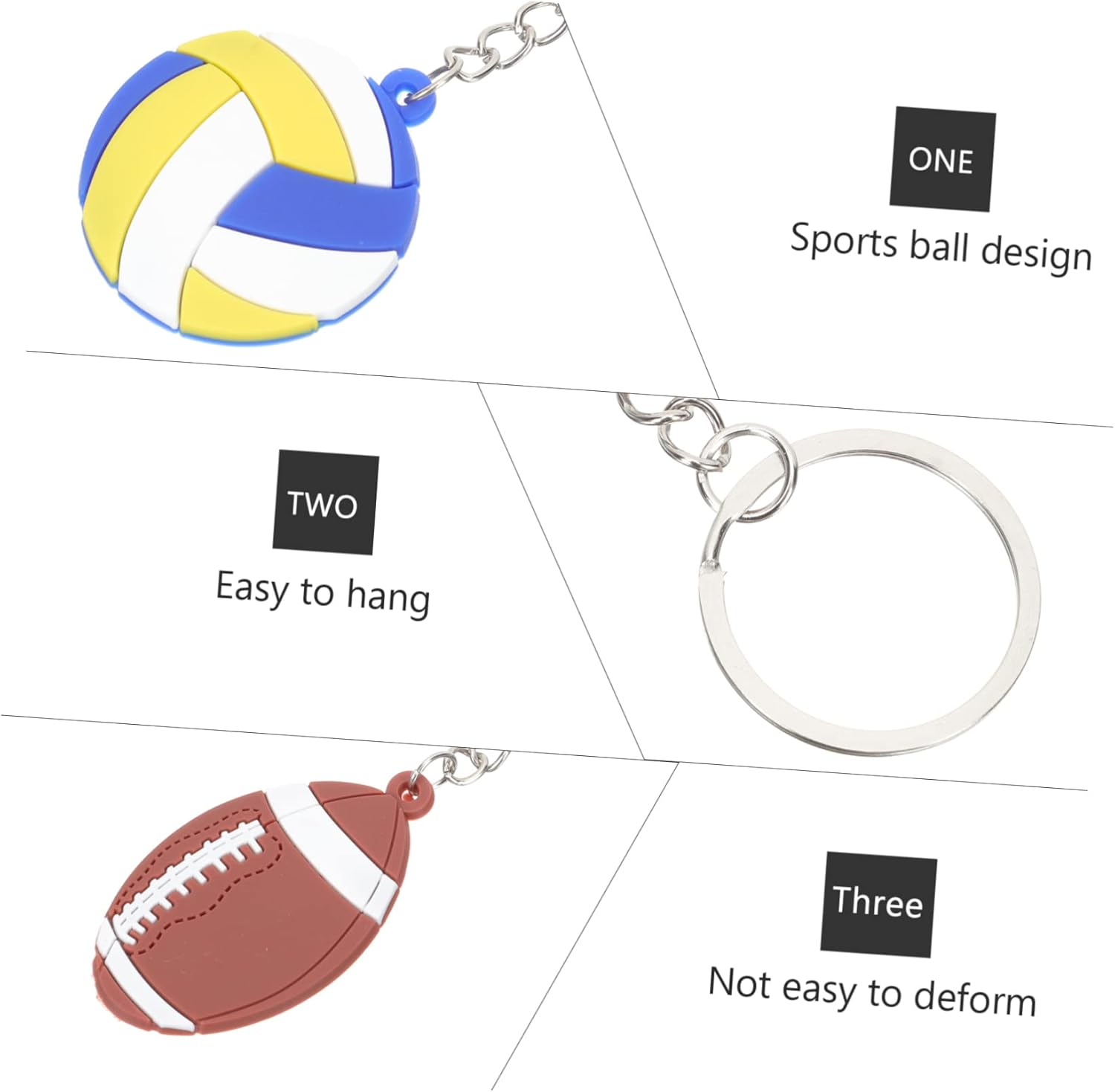 FAVOMOTO Keychain Set 20 Pack Sports Party Favors