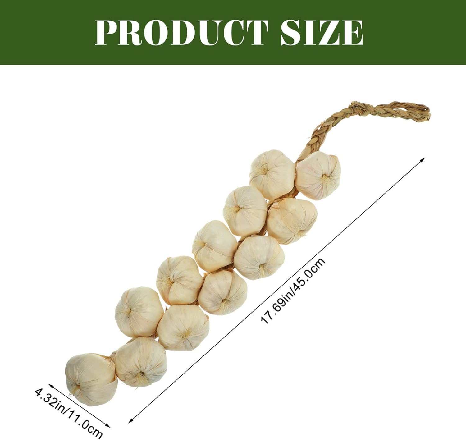 Garneck Artificial Garlic Strings 2Pcs Home Decor