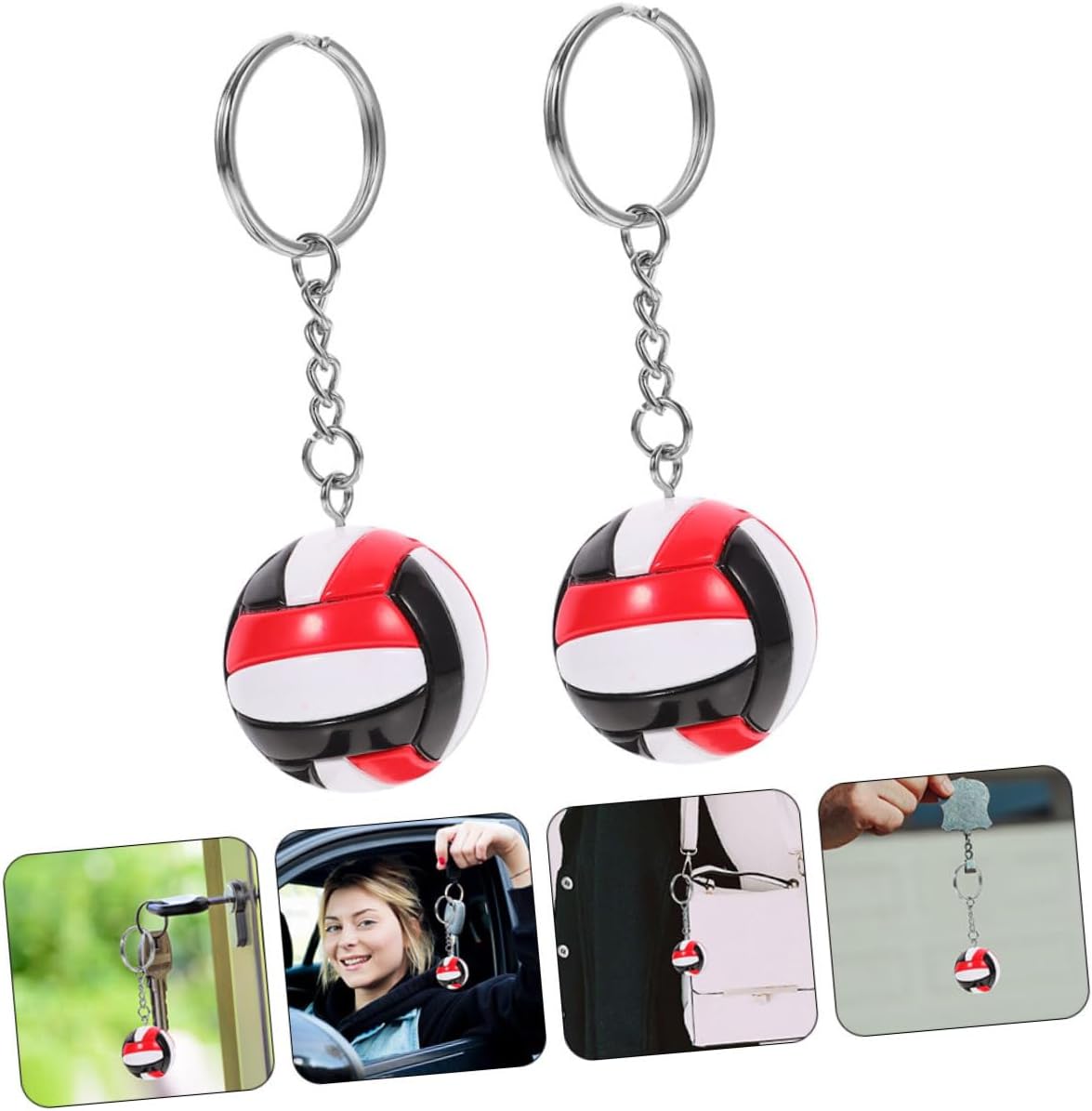 IMIKEYA Volleyball Keychain Pendant Set