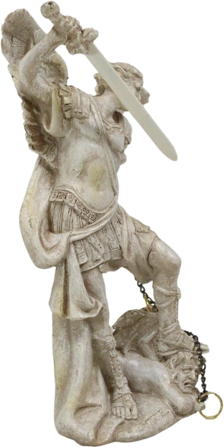 Ebros Ivory Painted Archangel Michael Statue 5 Inch