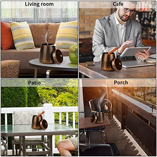 Hargtar X-Large Windproof Outdoor Ashtray with Lid