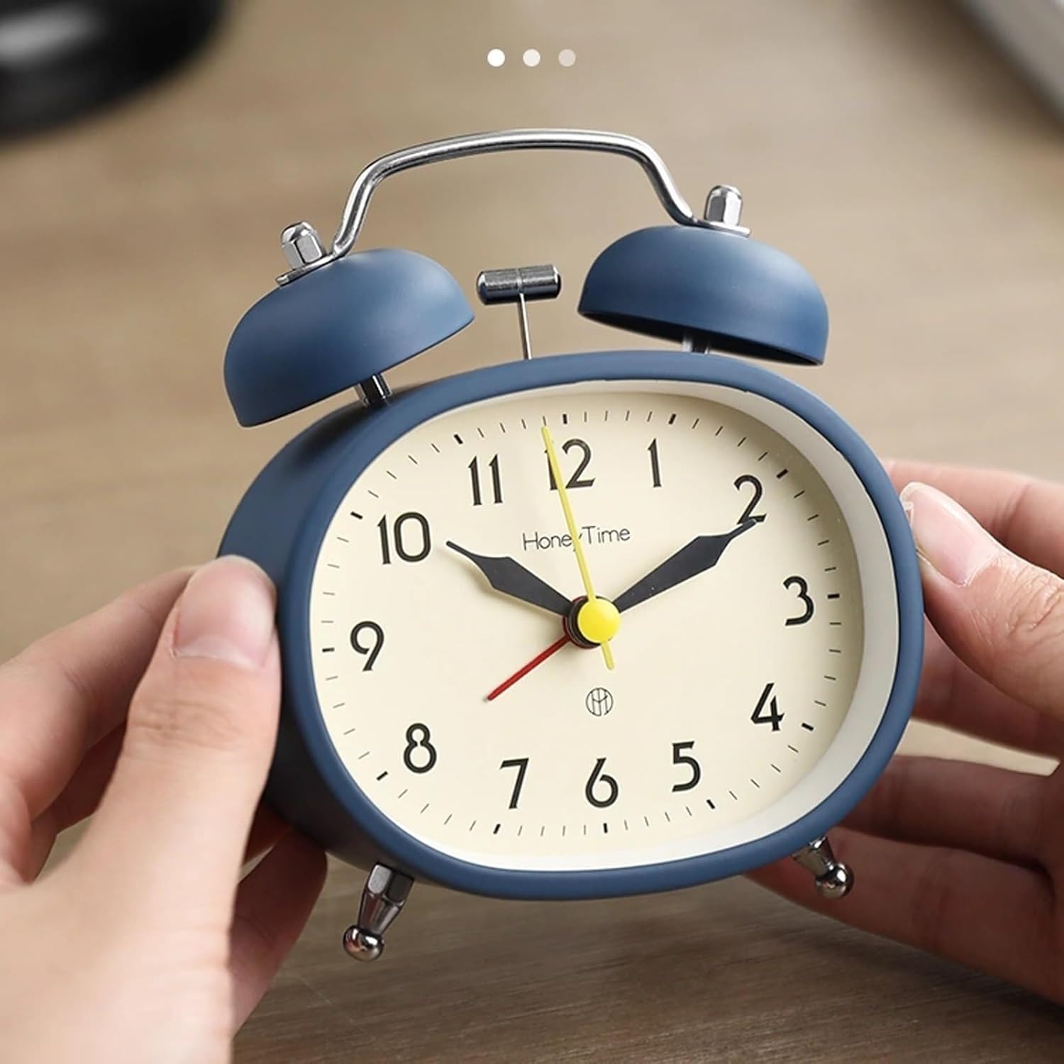 Double Bell Alarm Clock with Backlight and Silent Ticking
