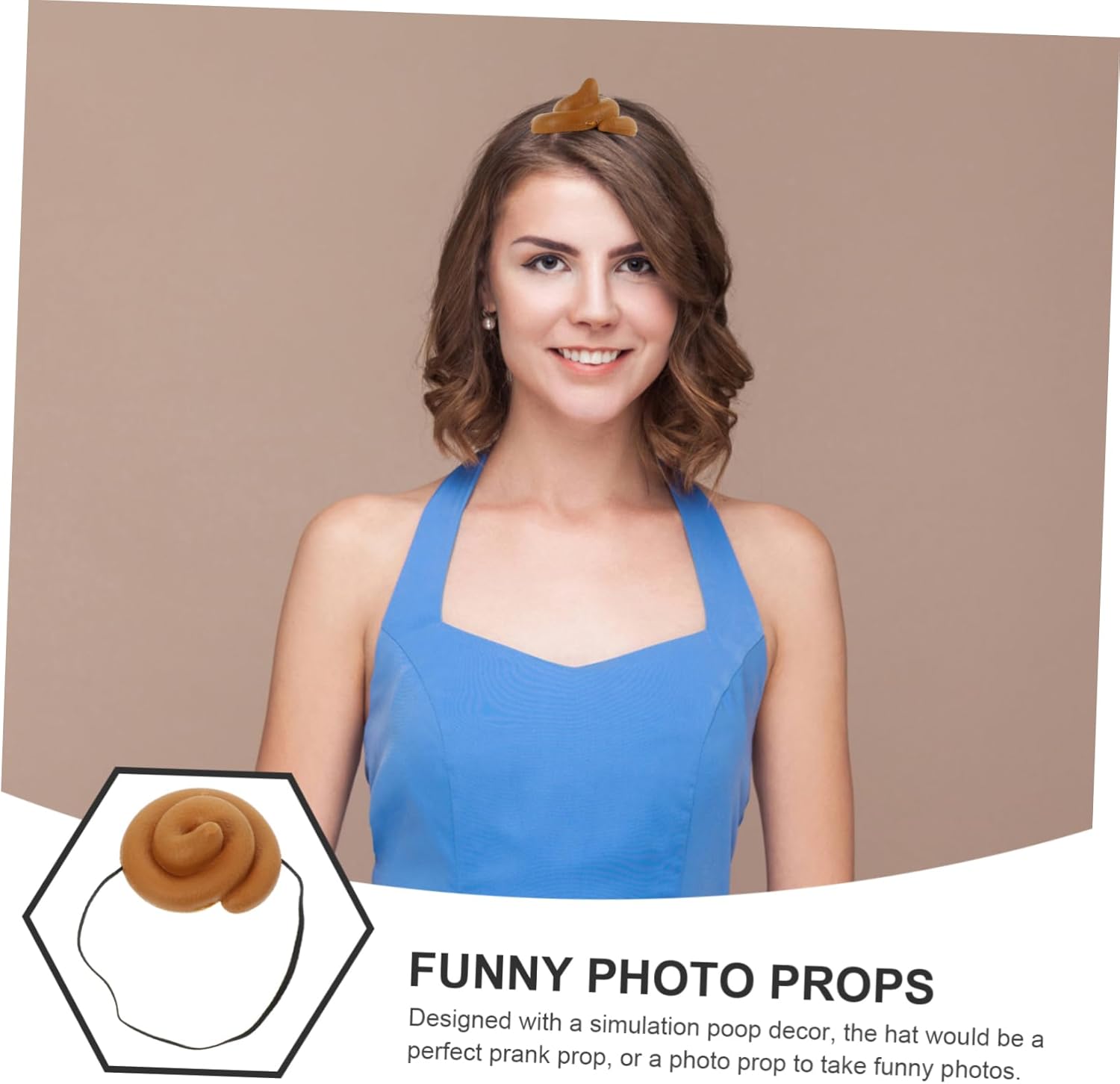 3pcs Funny Poop Hat Set for Party Prank Costumes