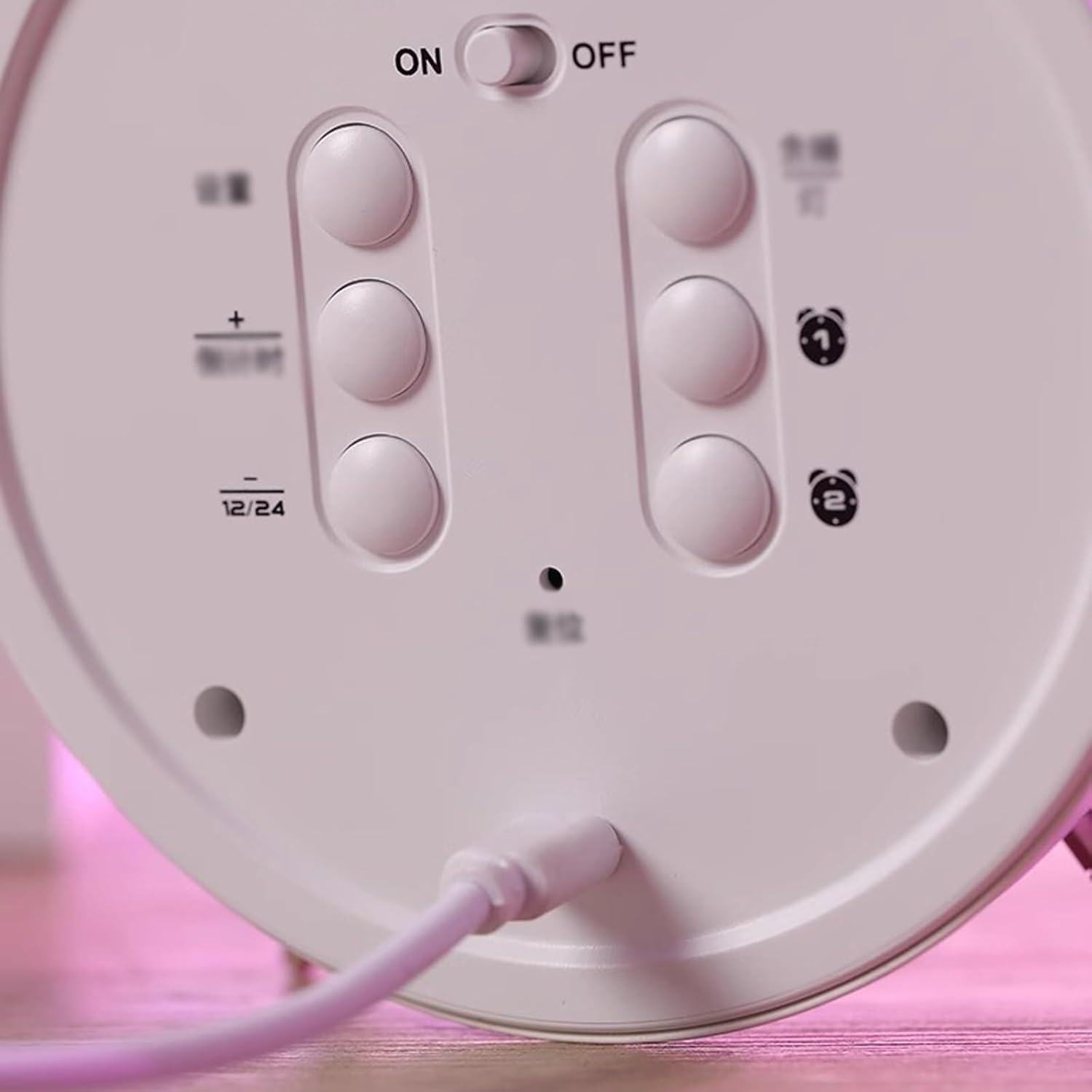 Rechargeable Double Bell Alarm Clock with Night Light