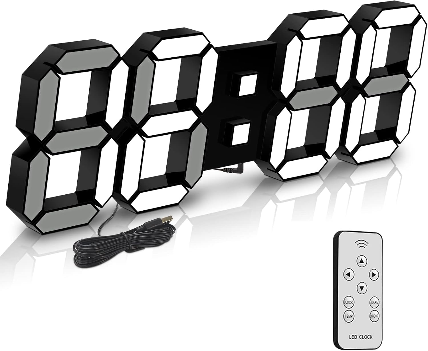 Deeyaple 3D LED Alarm Clock with Night Light