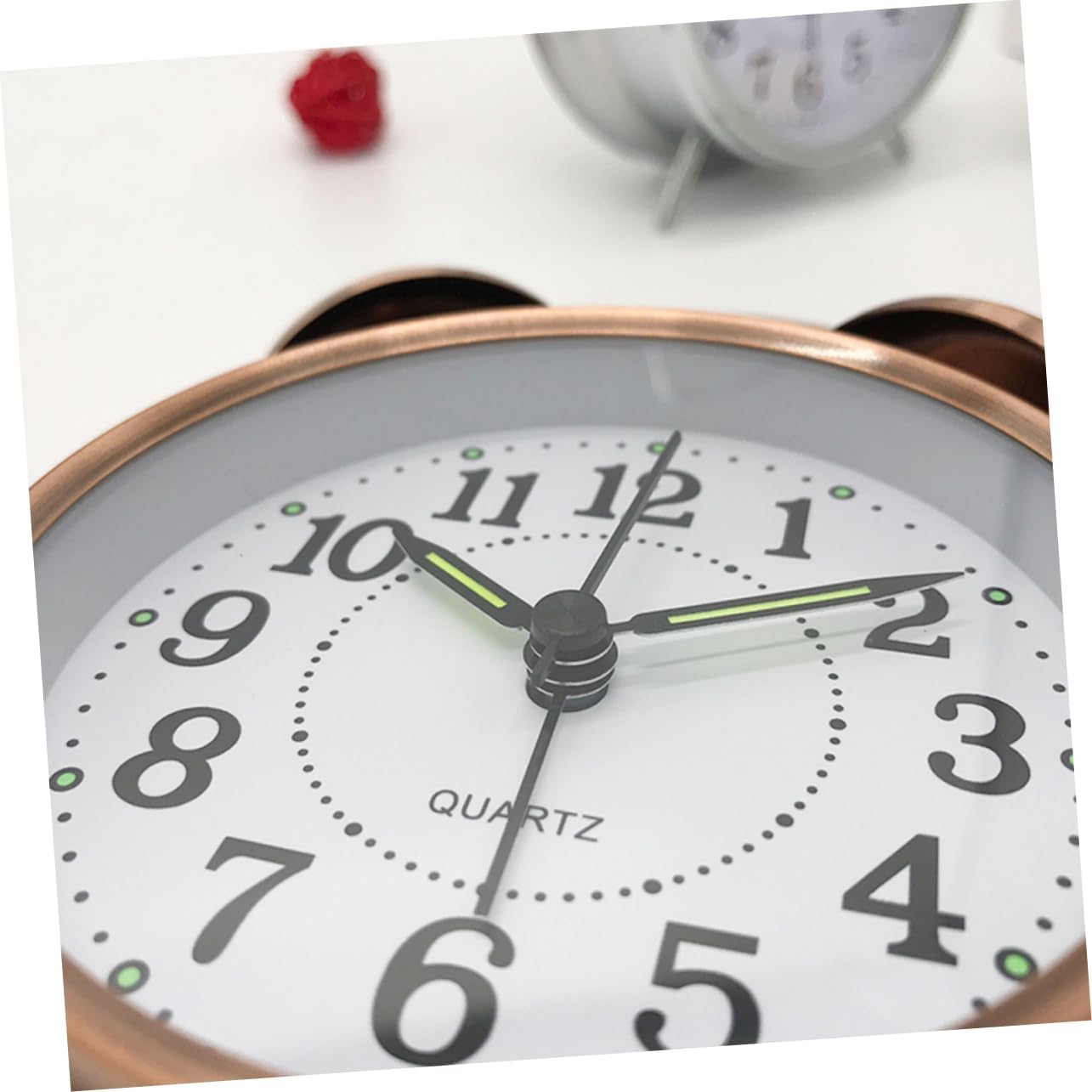 Holidanna Metal Double Bells Alarm Clock with Nightlight
