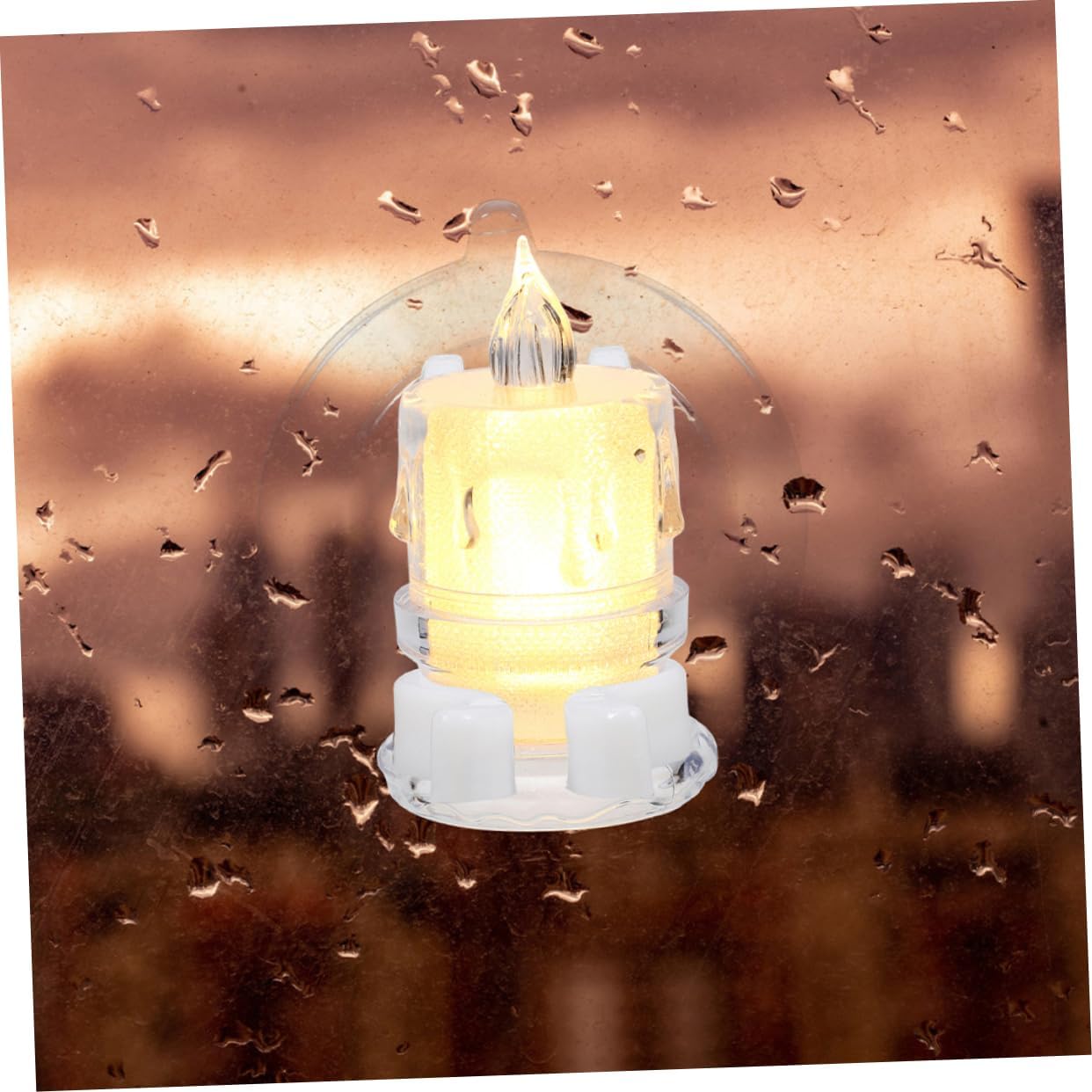 2pcs Transparent Suction Cup Candle Holders for Windows