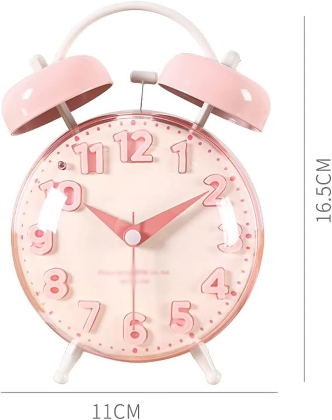 Double Bell Alarm Clock with Loud Ringing and Silent Movement
