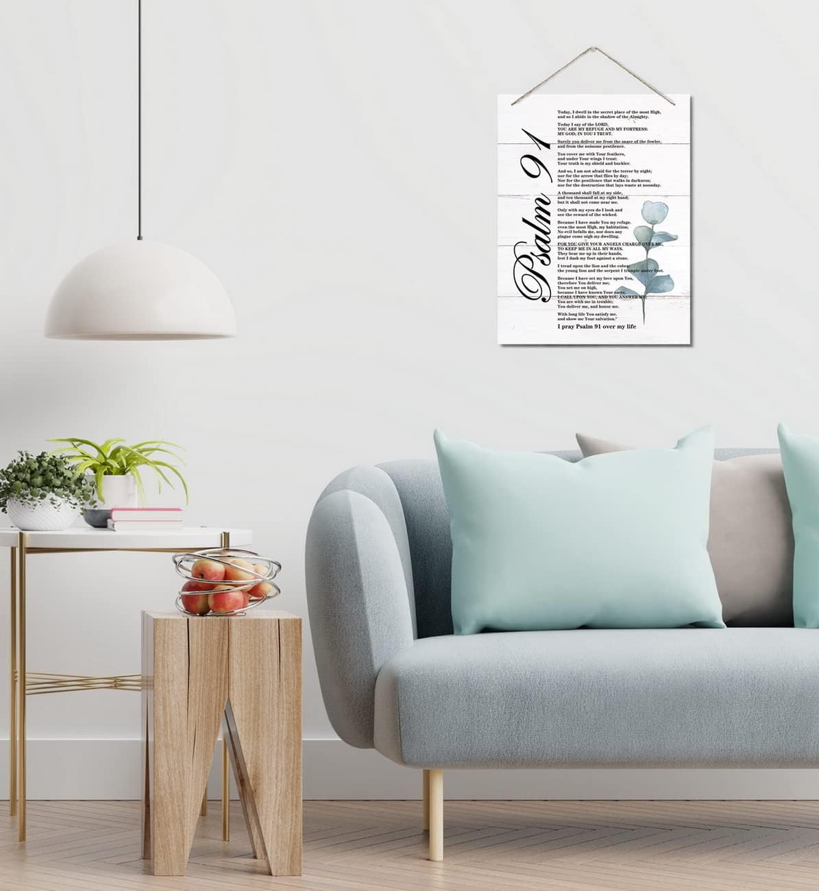 Psalms 91 Inspirational Christian Wall Decor Sign