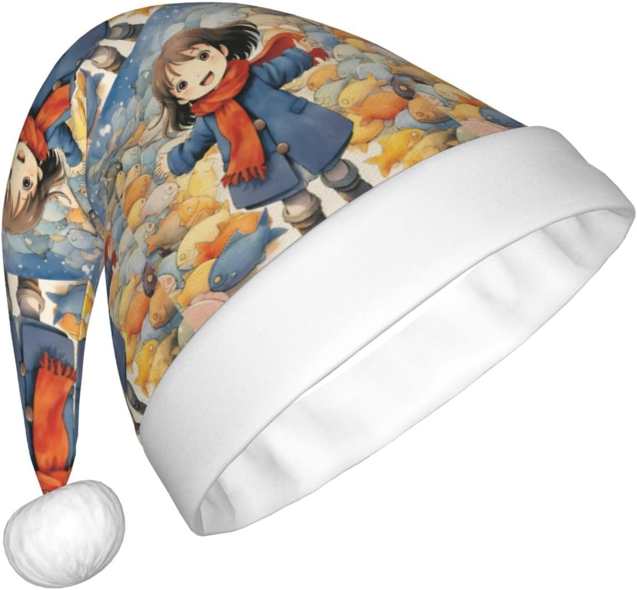 Qin Z Zheng Fish Lover Santa Hat Personalized Christmas Gift for Women