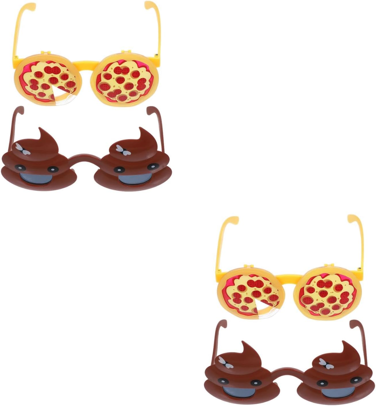 LOGOFUN 4PCS Funny Pizza Poop Photo Props