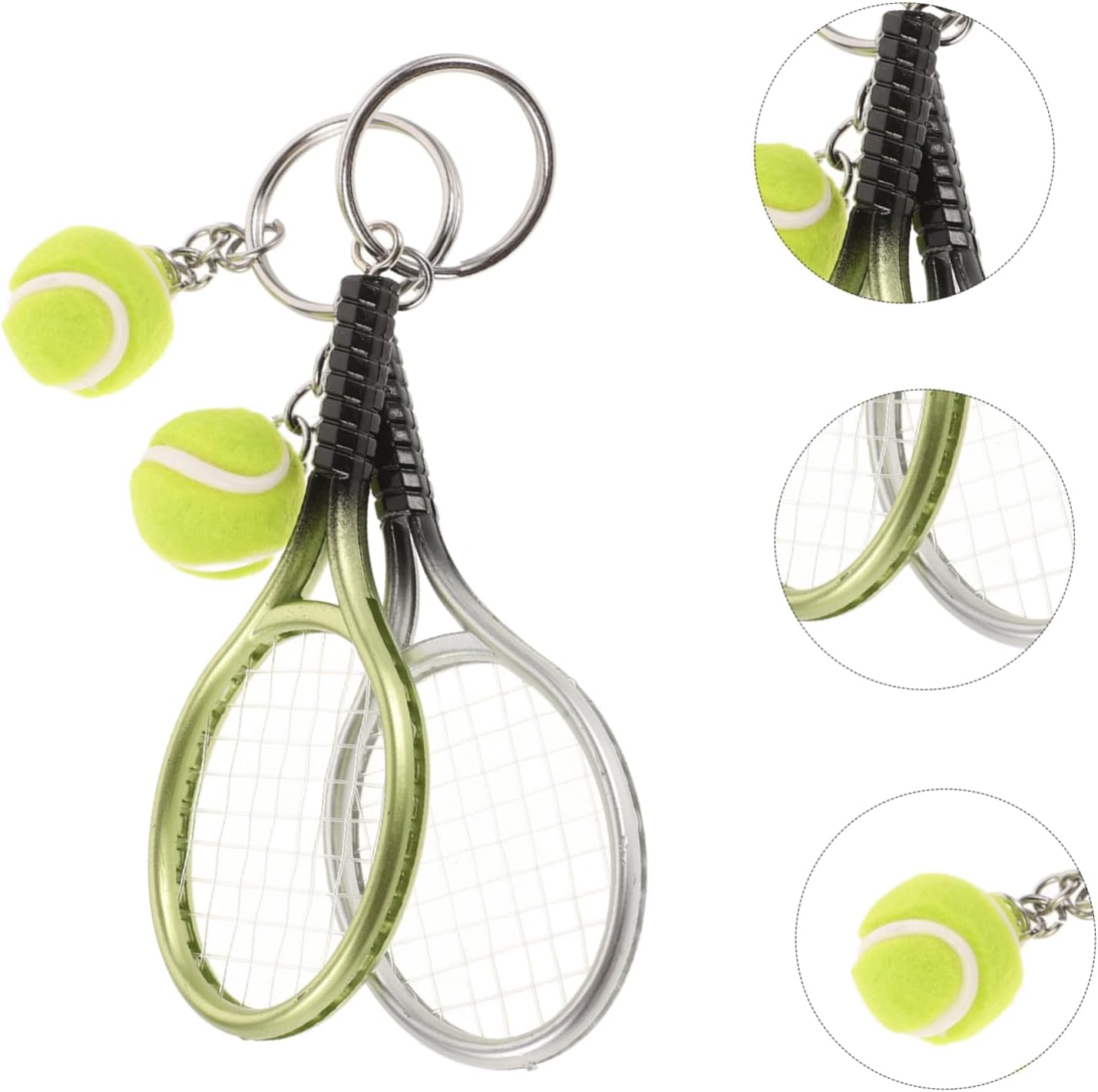 Didiseaon 2 Pcs Tennis Racket Keychains for Boys Party Favors