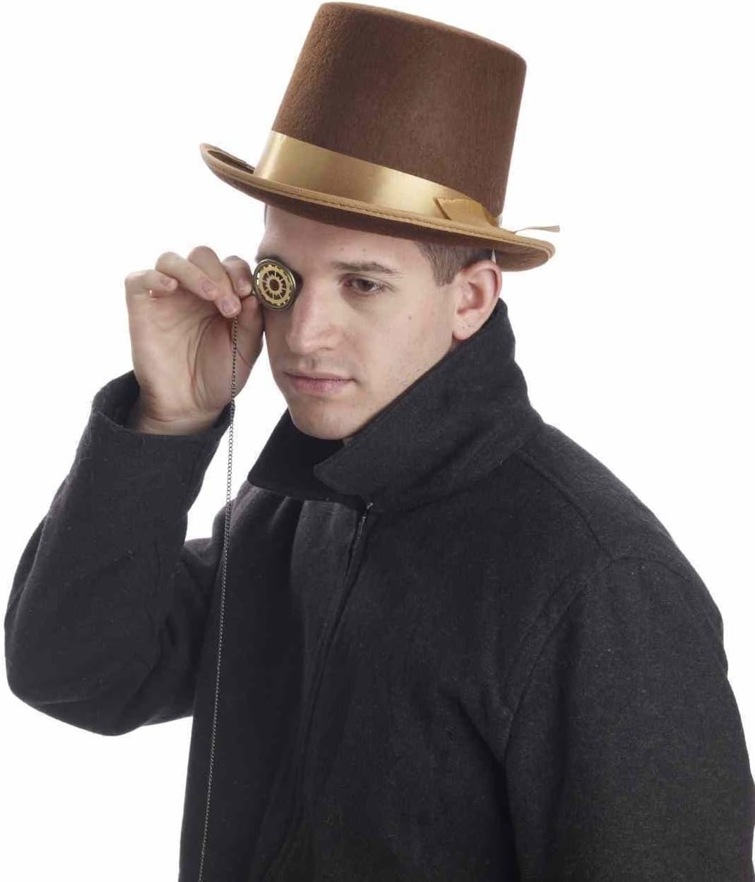 Rubies Adult Steampunk Bell Topper Costume Top Hat Brown