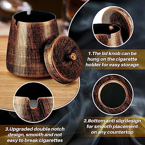 Yiiwinwy Windproof Cigarette Ashtray Outdoor