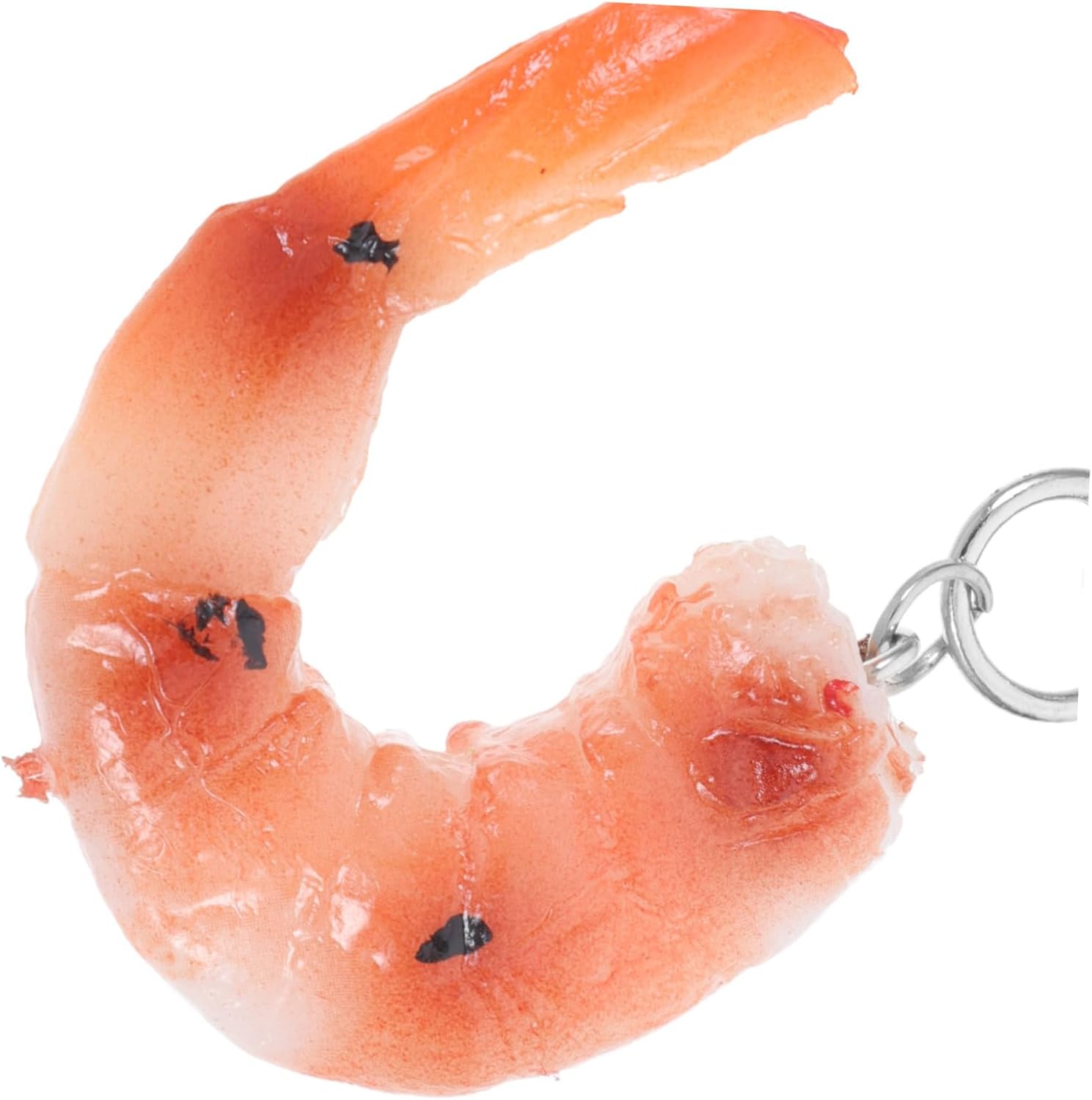 VALICLUD 4pcs Creative Imitation Shrimp Keychain Charms