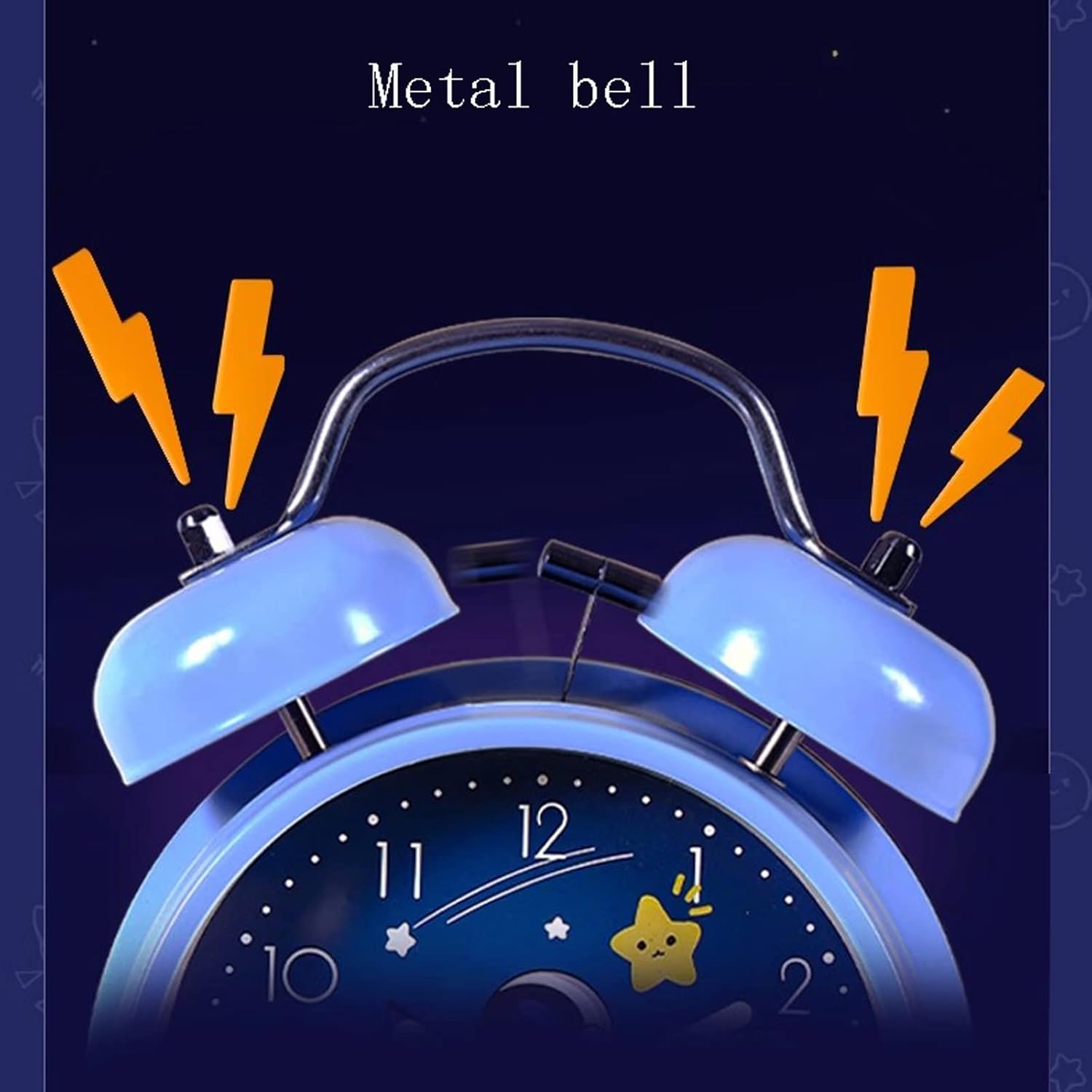 Double Bell Alarm Clock Rechargeable and Luminous