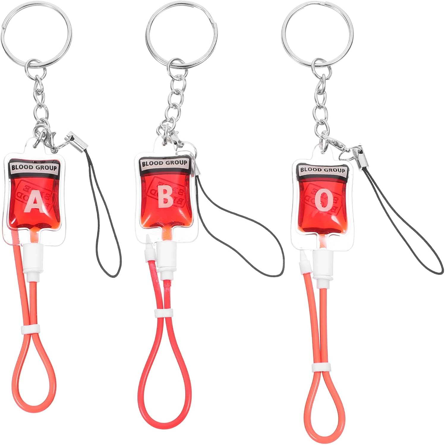 Luxshiny Halloween Blood Bag Keychain Pendant