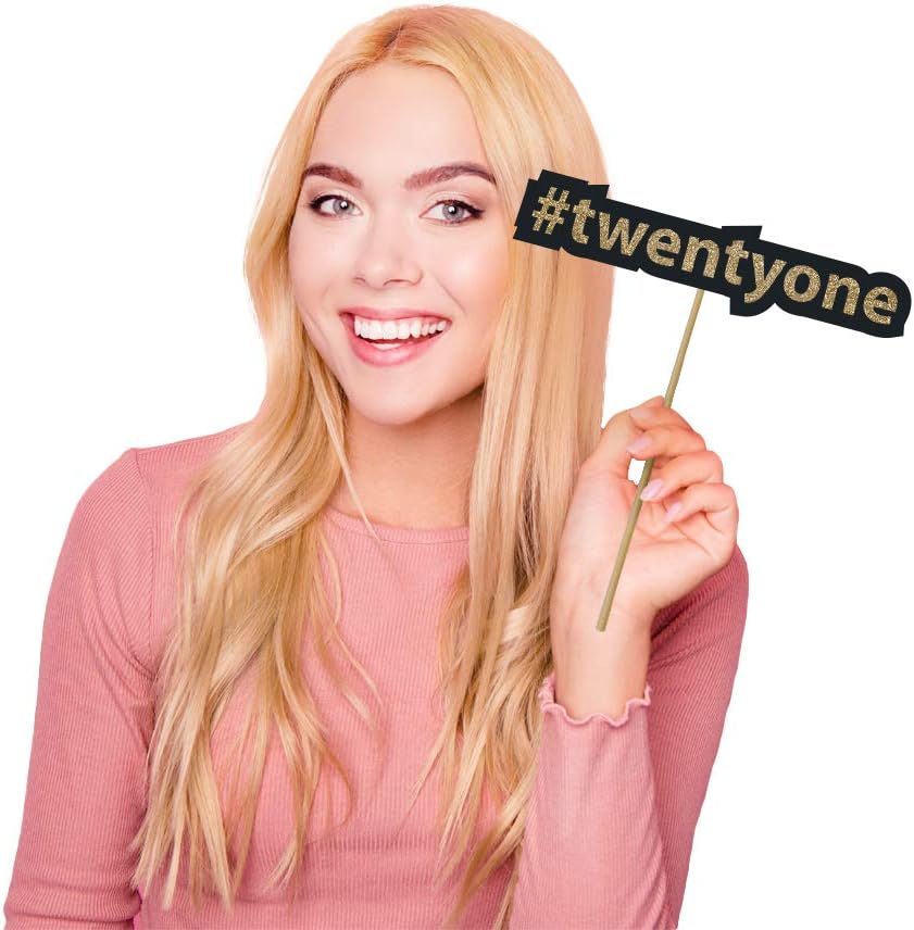 Perfect Occasion 21st Birthday Photo Booth Props Set of 30
