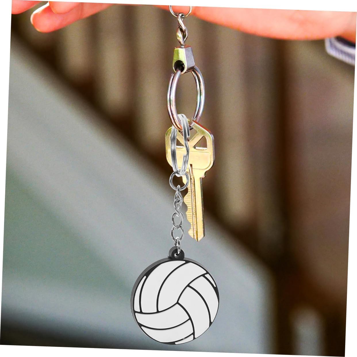 BESPORTBLE 16-Piece PVC Volleyball Keychain Set