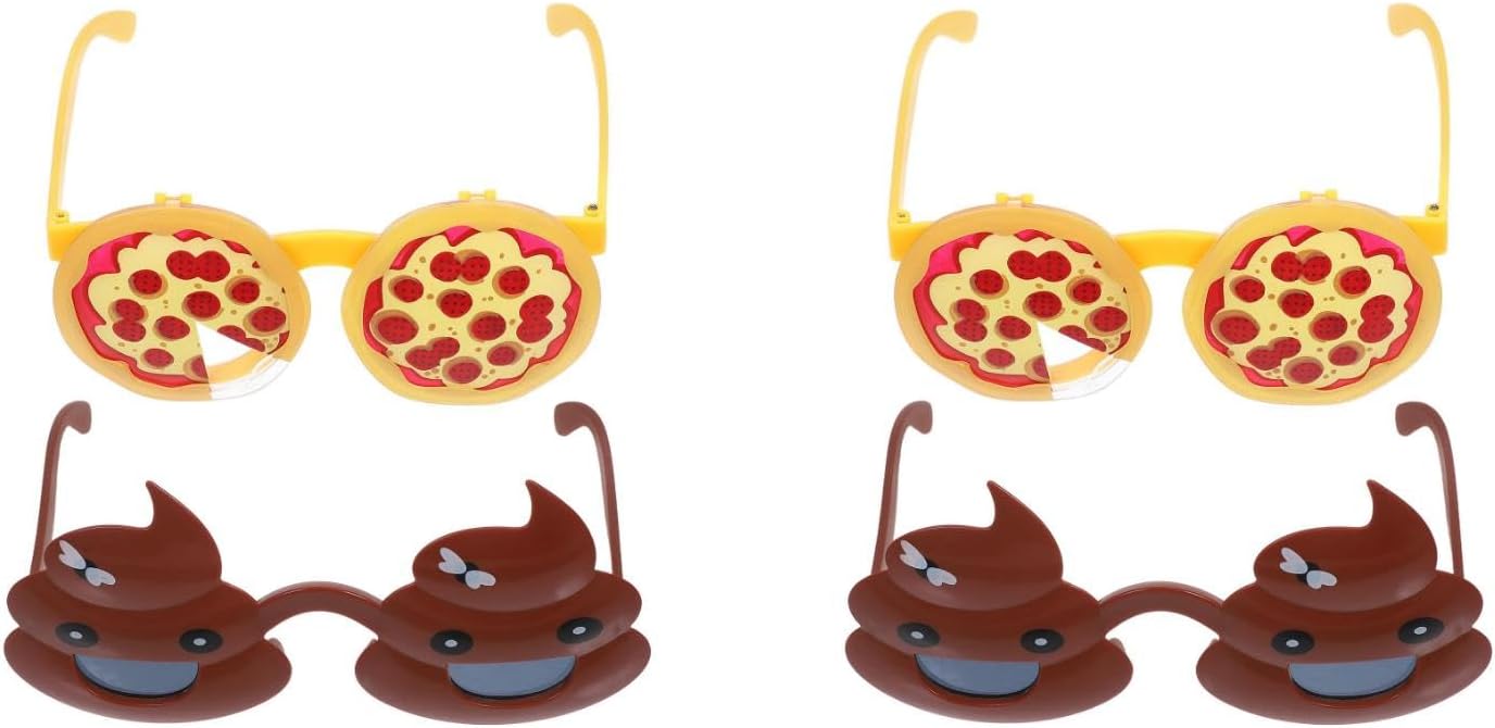 LOGOFUN 4PCS Funny Pizza Poop Photo Props