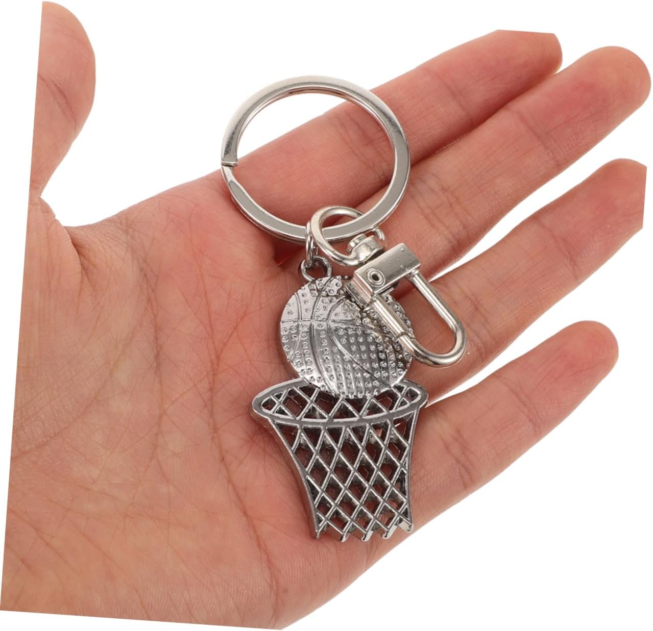 2Pcs Basketball Hoop Keychain Stylish Sports Accessory