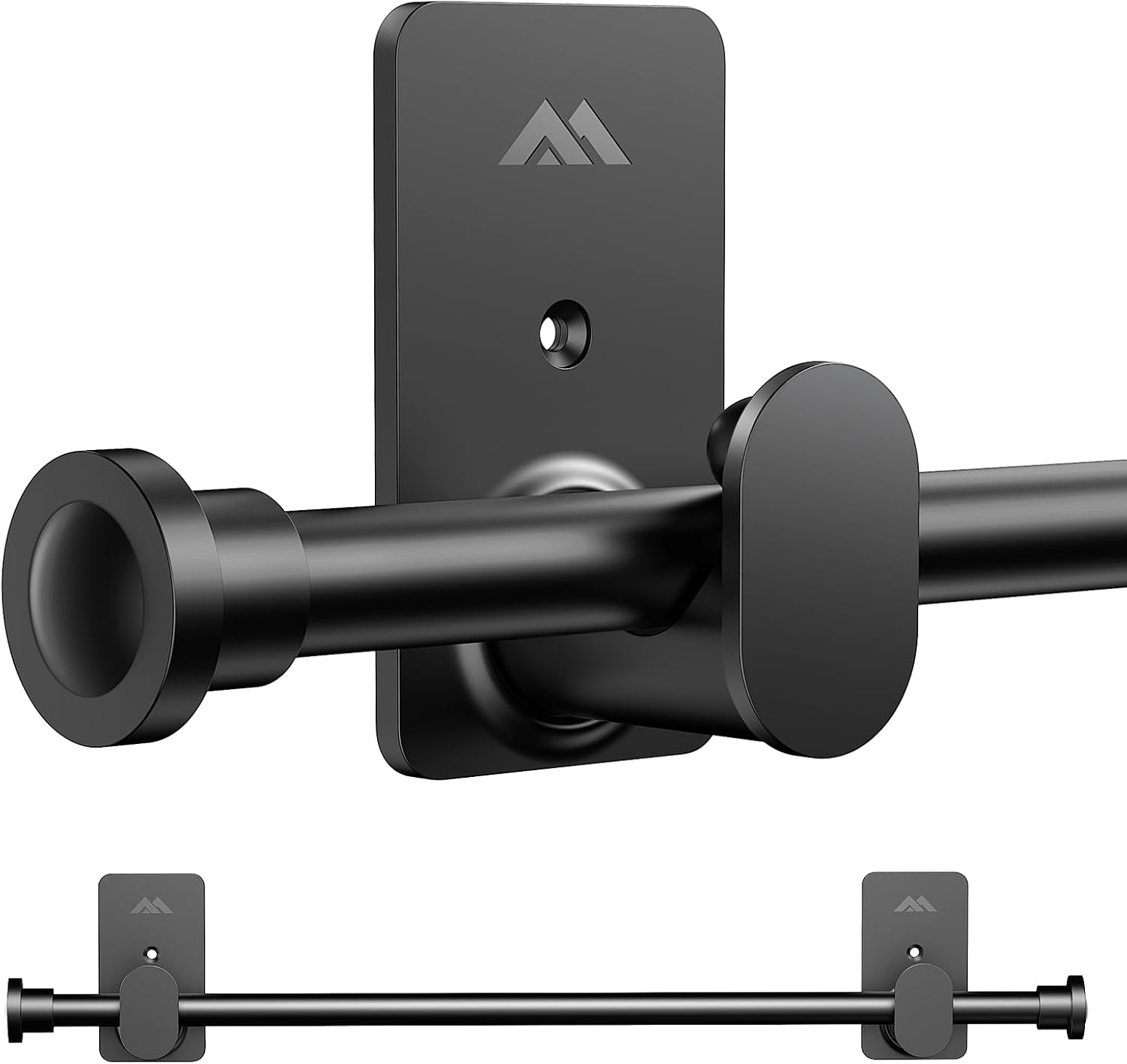 ZNONOX No Drill Curtain Rods 58 Inch Black
