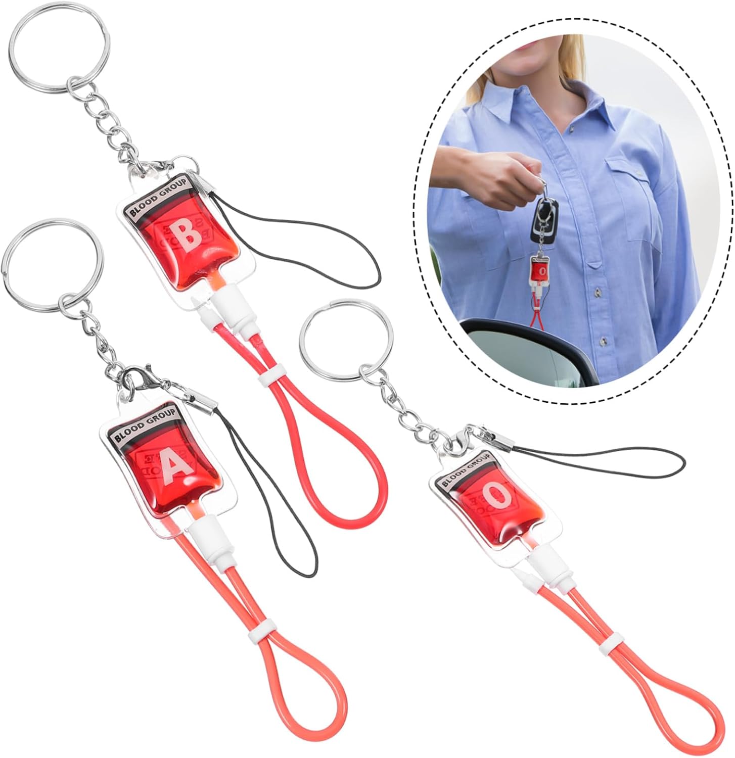 Halloween Blood Keychain Bag Pendant Charm
