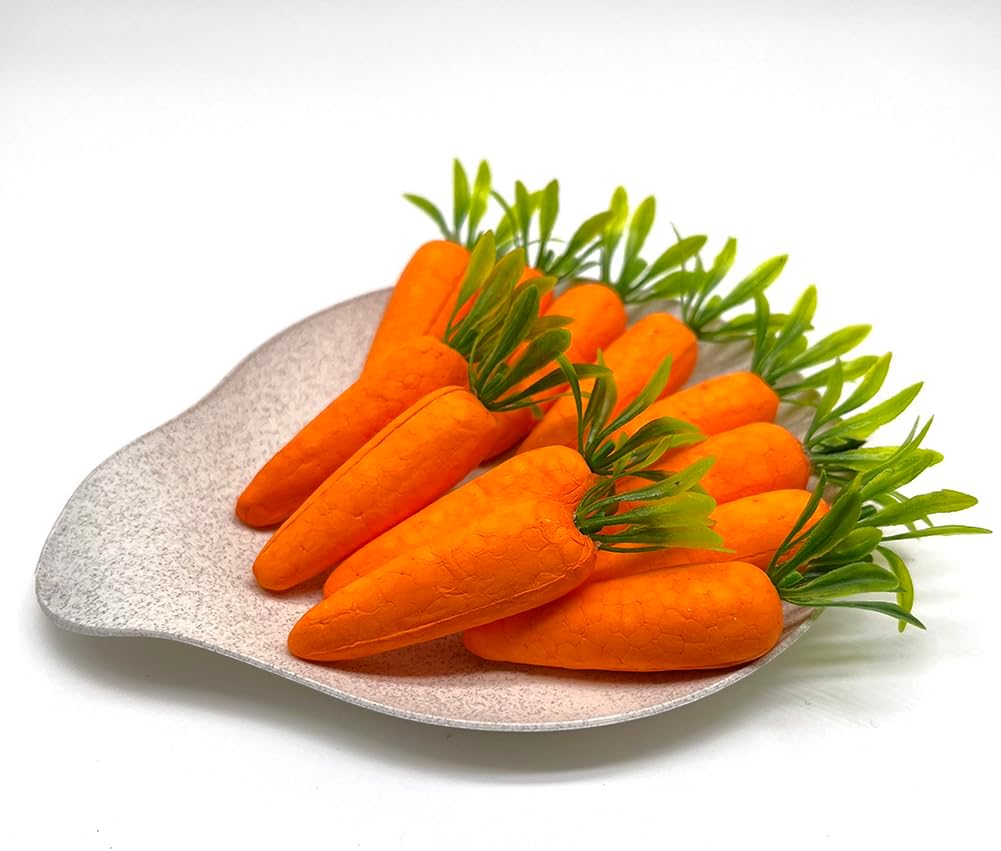 ArtBeauty 24pcs Artificial Carrots for Decor and Crafts